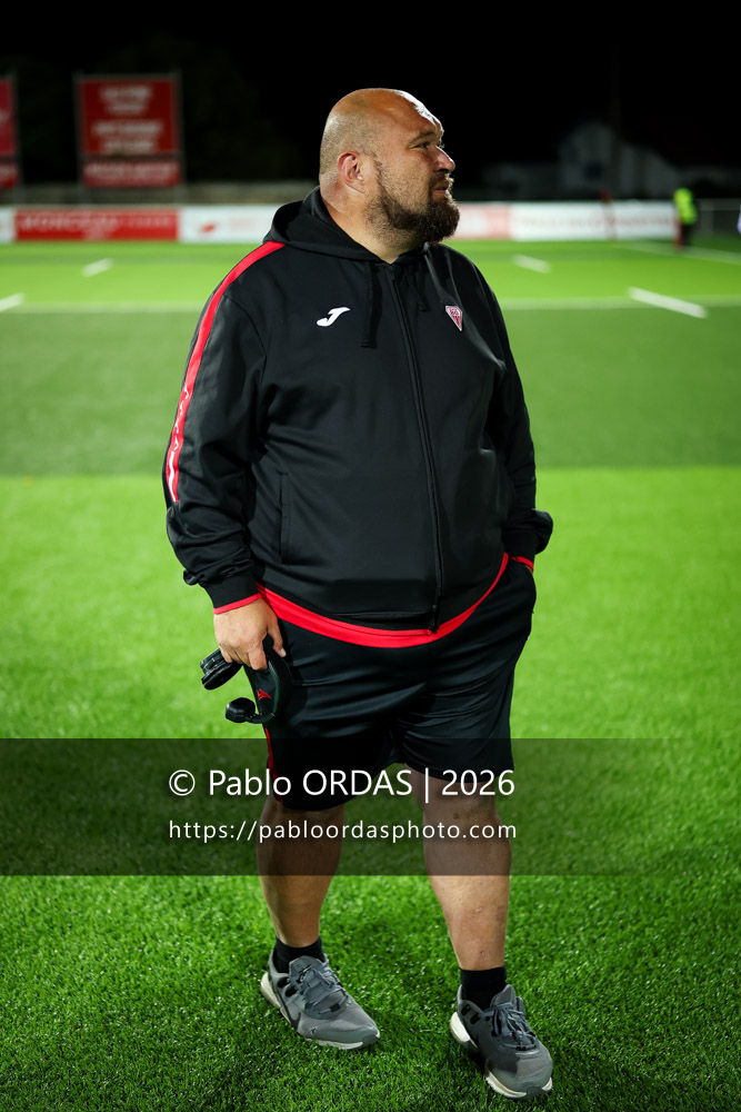 Jérôme Filitoga-Taofifenua, lors du match de Pro D2 entre le Biarritz olympique et Carcassonne, le 15 mai 2026 au stade Aguiléra de Biarritz, France (Photo Pablo ORDAS)