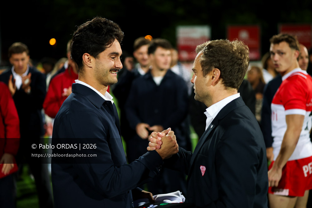 Sam Spring, lors du match de Pro D2 entre le Biarritz olympique et Carcassonne, le 15 mai 2026 au stade Aguiléra de Biarritz, France (Photo Pablo ORDAS)