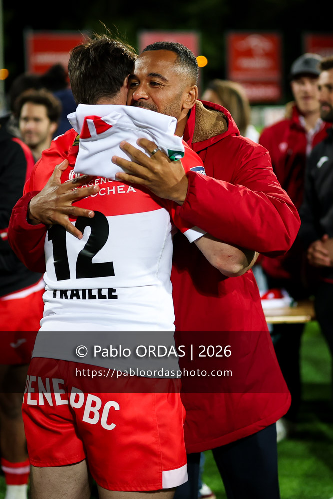Tom Hendrickson, lors du match de Pro D2 entre le Biarritz olympique et Carcassonne, le 15 mai 2026 au stade Aguiléra de Biarritz, France (Photo Pablo ORDAS)