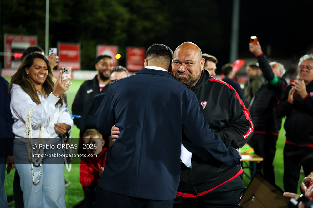 Jérôme Filitoga-Taofifenua, lors du match de Pro D2 entre le Biarritz olympique et Carcassonne, le 15 mai 2026 au stade Aguiléra de Biarritz, France (Photo Pablo ORDAS)
