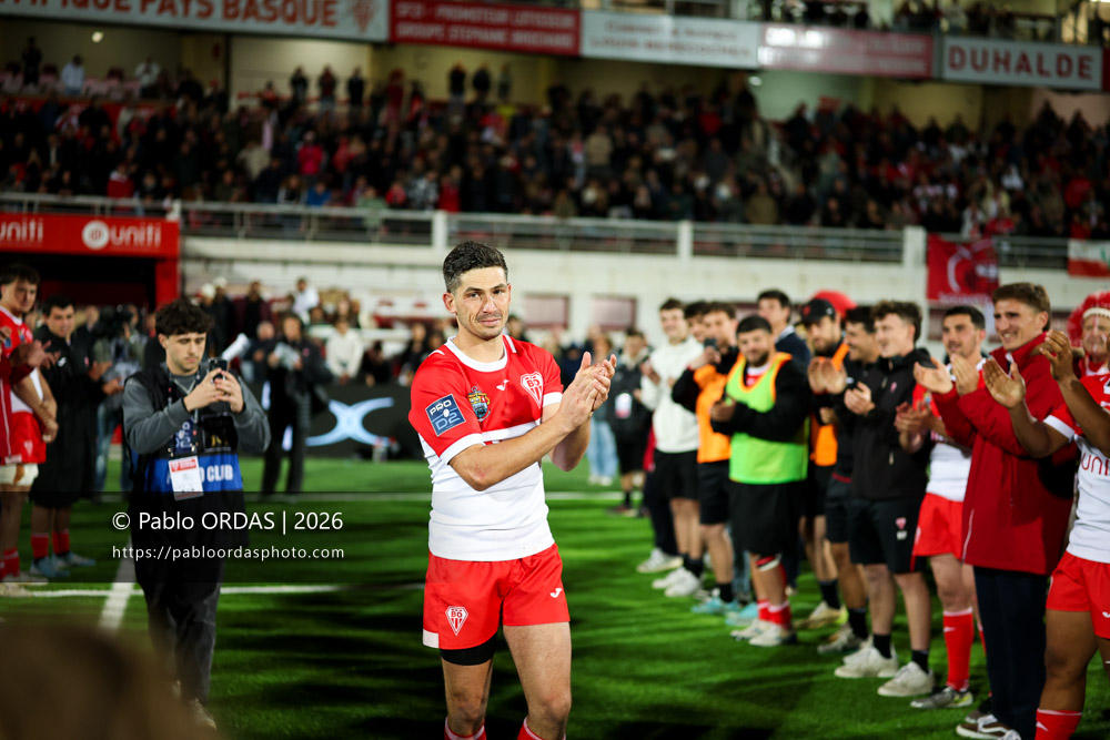 Steeve Barry, lors du match de Pro D2 entre le Biarritz olympique et Carcassonne, le 15 mai 2026 au stade Aguiléra de Biarritz, France (Photo Pablo ORDAS)