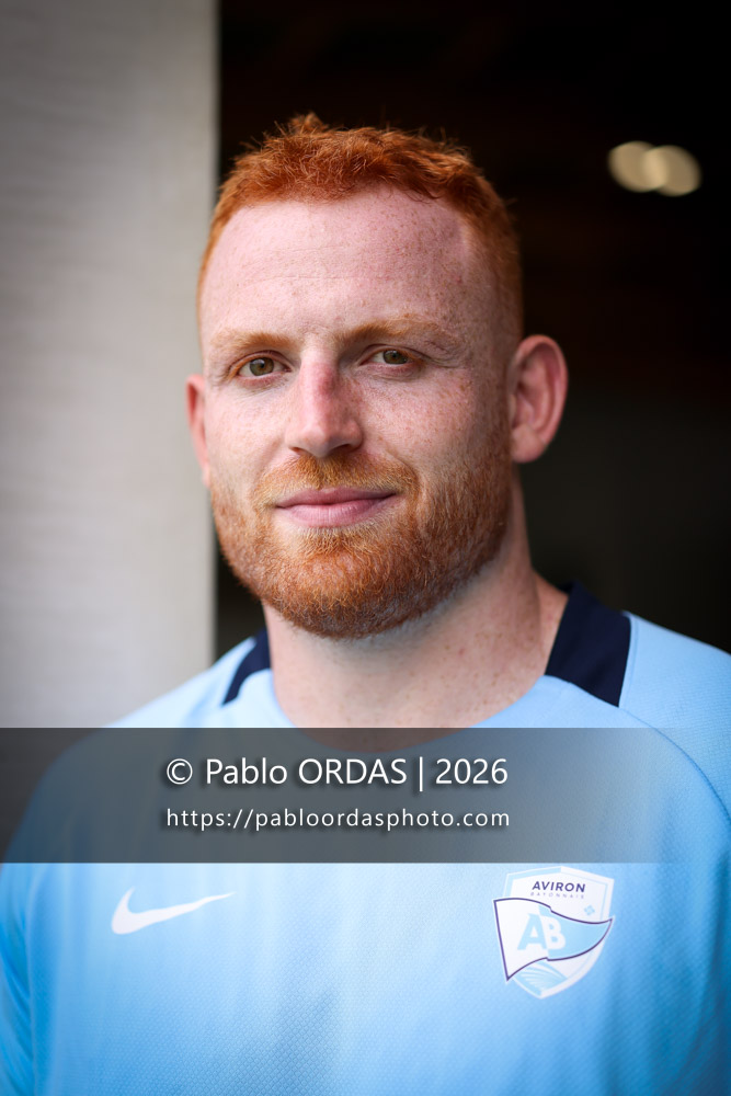 Killian Geraci, lors d'un entraînement avec l'Aviron bayonnais, le 30 juillet 2026 au stade Jean Dauger de Bayonne, France (Photo Pablo ORDAS)