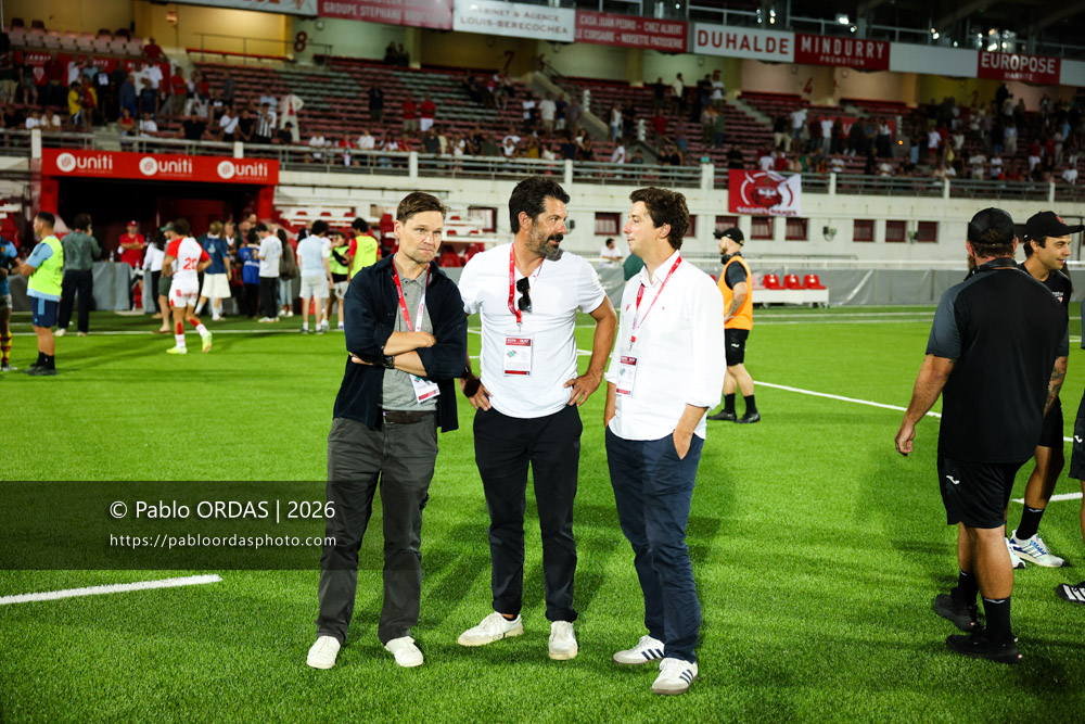 Jeremy Erlich, lors du match amical entre le Biarritz olympique et Perpignan, le 14 août 2026 au stade Aguiléra de Biarritz, France (Photo Pablo ORDAS)