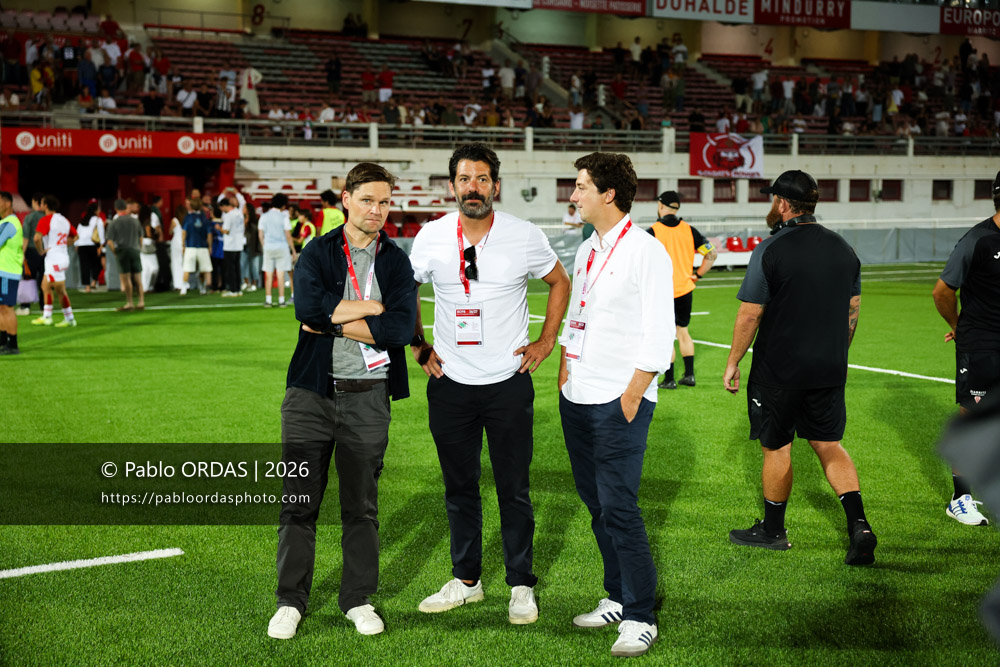 Jeremy Erlich, lors du match amical entre le Biarritz olympique et Perpignan, le 14 août 2026 au stade Aguiléra de Biarritz, France (Photo Pablo ORDAS)