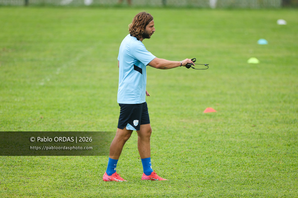 Antoine Kneblewski, lors d'un entraînement avec l'Aviron bayonnais, le 30 juillet 2026 au stade Jean Dauger de Bayonne, France (Photo Pablo ORDAS)