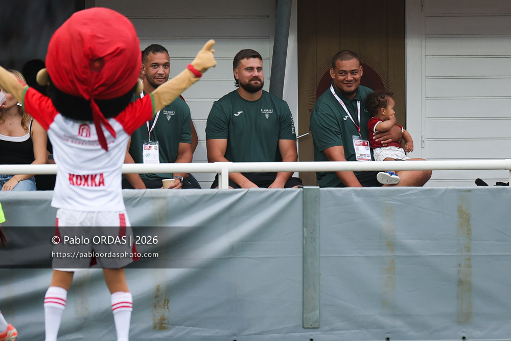 Raynard Roets, lors du match amical entre le Biarritz olympique et Perpignan, le 14 août 2026 au stade Aguiléra de Biarritz, France (Photo Pablo ORDAS)