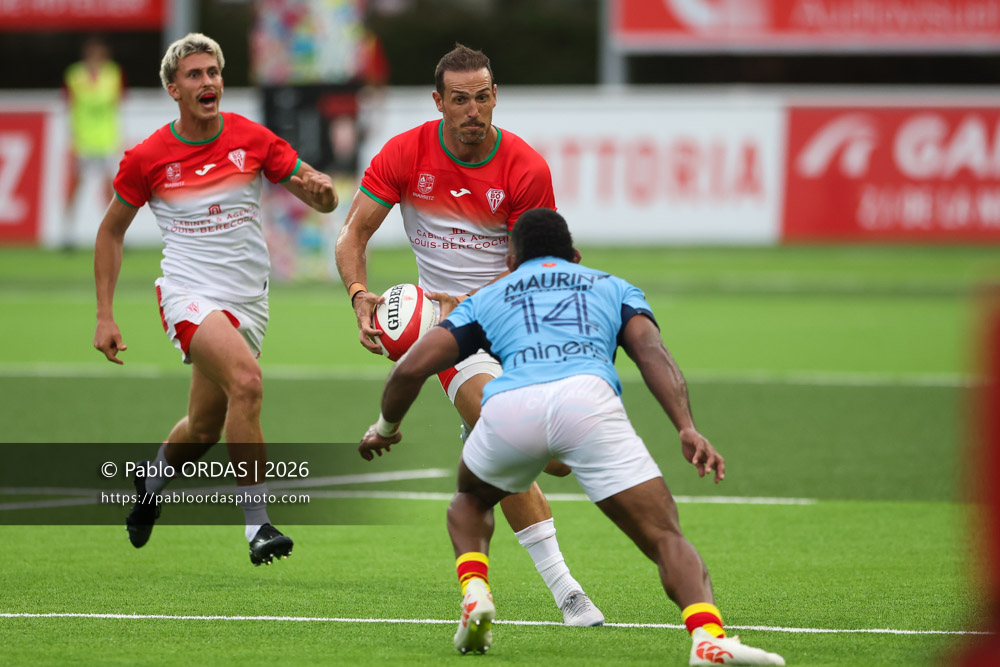 Kylian Jaminet, lors du match amical entre le Biarritz olympique et Perpignan, le 14 août 2026 au stade Aguiléra de Biarritz, France (Photo Pablo ORDAS)