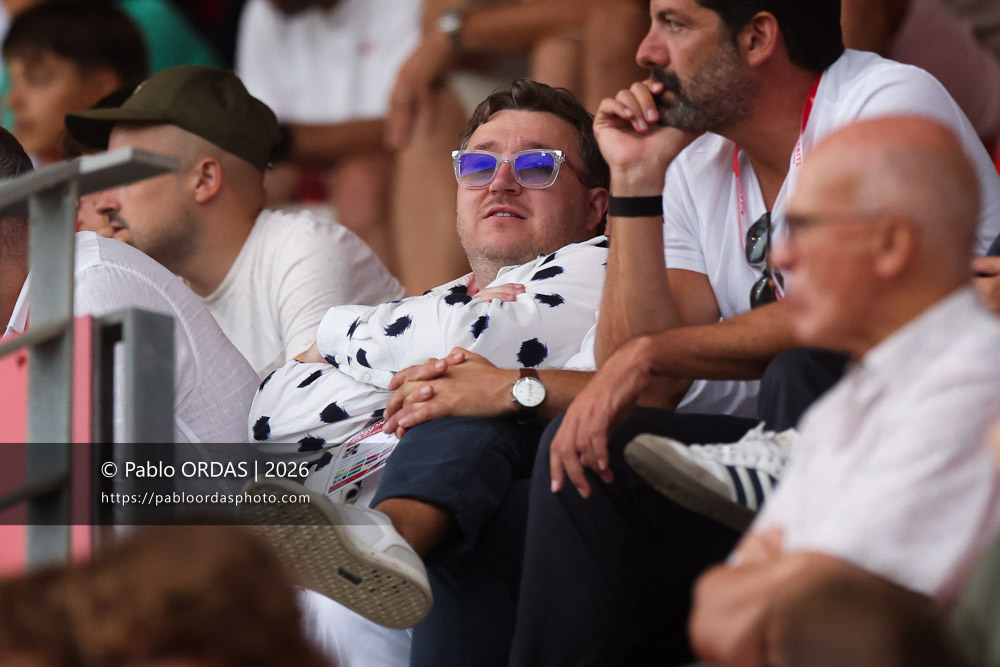 Anthony Louis Berrecochea, lors du match amical entre le Biarritz olympique et Perpignan, le 14 août 2026 au stade Aguiléra de Biarritz, France (Photo Pablo ORDAS)