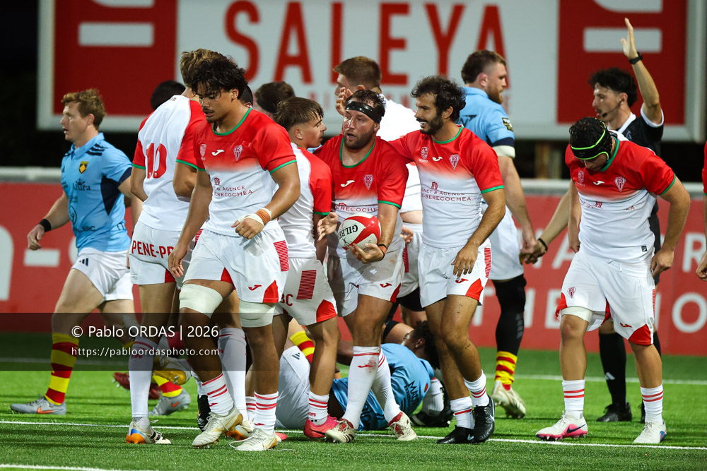 Iban Hiriart Urruty, lors du match amical entre le Biarritz olympique et Perpignan, le 14 août 2026 au stade Aguiléra de Biarritz, France (Photo Pablo ORDAS)