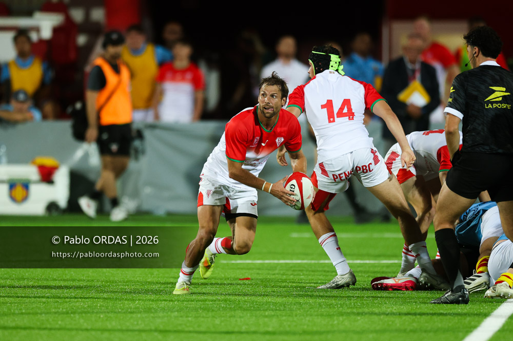 Yann Lesgourgues, lors du match amical entre le Biarritz olympique et Perpignan, le 14 août 2026 au stade Aguiléra de Biarritz, France (Photo Pablo ORDAS)