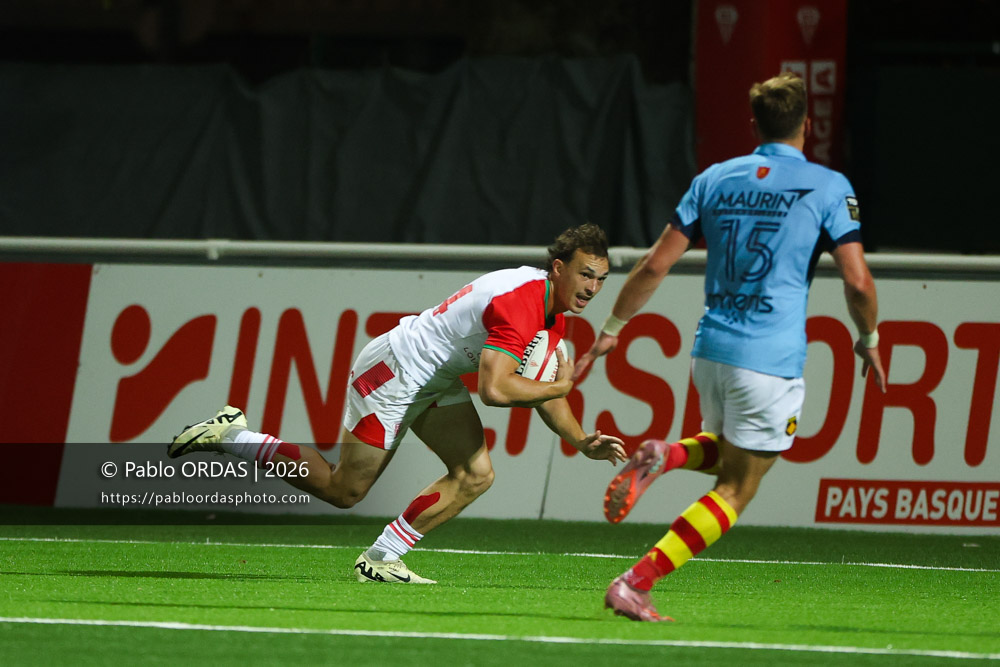 Nicolas Elissondo, lors du match amical entre le Biarritz olympique et Perpignan, le 14 août 2026 au stade Aguiléra de Biarritz, France (Photo Pablo ORDAS)