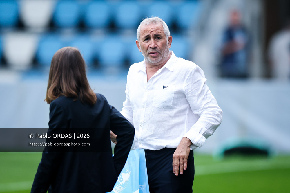 Philippe Tayeb, lors du match amical entre l'Aviron bayonnais et le Biarritz olympique, le 19 août 2026 au stade Jean Dauger de Bayonne, France (Photo Pablo ORDAS)
