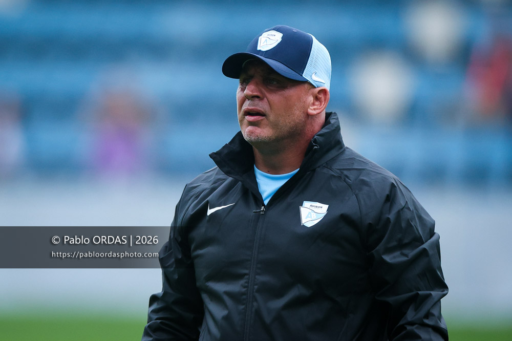 Andrea Moretti, lors du match amical entre l'Aviron bayonnais et le Biarritz olympique, le 20 août 2026 au stade Jean Dauger de Bayonne, France (Photo Pablo ORDAS)