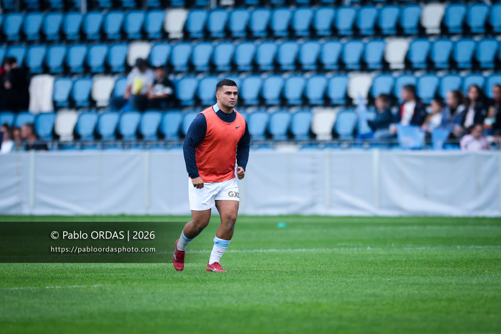 Guillaume Cramont, lors du match amical entre l'Aviron bayonnais et le Biarritz olympique, le 20 août 2026 au stade Jean Dauger de Bayonne, France (Photo Pablo ORDAS)