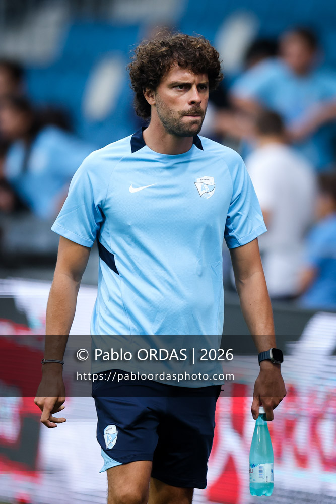 Thibaud Grassignoux, lors du match amical entre l'Aviron bayonnais et le Biarritz olympique, le 20 août 2026 au stade Jean Dauger de Bayonne, France (Photo Pablo ORDAS)