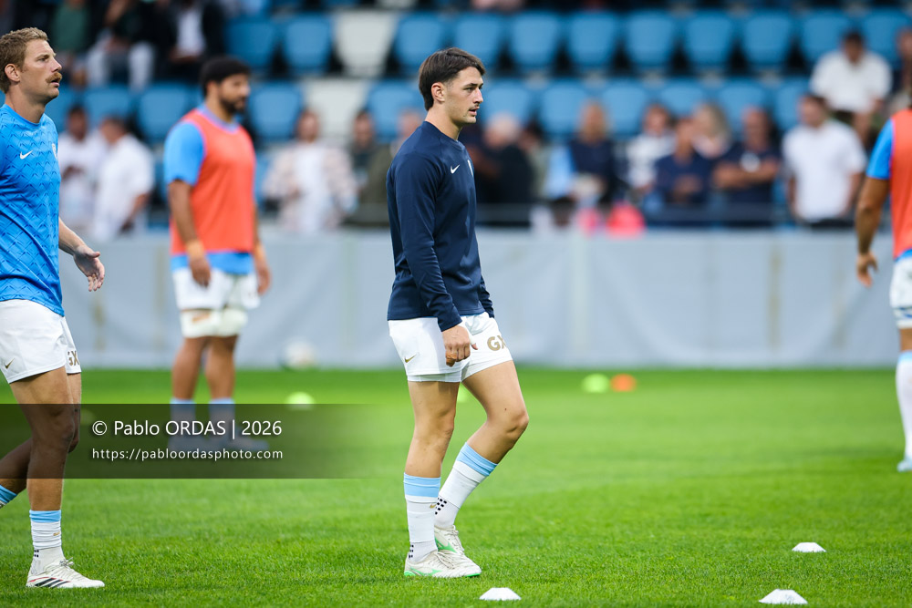 Bastien Rasal, lors du match amical entre l'Aviron bayonnais et le Biarritz olympique, le 20 août 2026 au stade Jean Dauger de Bayonne, France (Photo Pablo ORDAS)