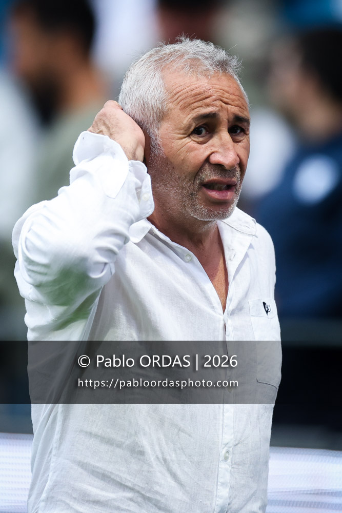 Philippe Tayeb, lors du match amical entre l'Aviron bayonnais et le Biarritz olympique, le 20 août 2026 au stade Jean Dauger de Bayonne, France (Photo Pablo ORDAS)