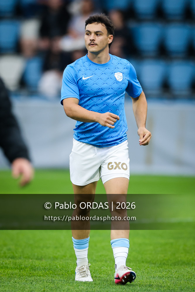 Baptiste Tilloles, lors du match amical entre l'Aviron bayonnais et le Biarritz olympique, le 20 août 2026 au stade Jean Dauger de Bayonne, France (Photo Pablo ORDAS)