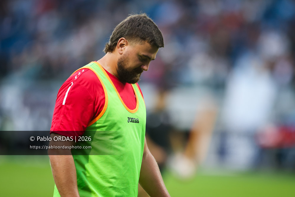 Raynard Roets, lors du match amical entre l'Aviron bayonnais et le Biarritz olympique, le 20 août 2026 au stade Jean Dauger de Bayonne, France (Photo Pablo ORDAS)