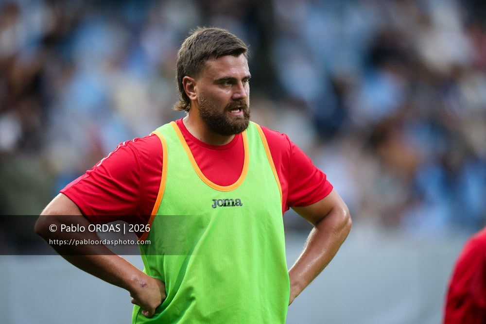 Raynard Roets, lors du match amical entre l'Aviron bayonnais et le Biarritz olympique, le 20 août 2026 au stade Jean Dauger de Bayonne, France (Photo Pablo ORDAS)