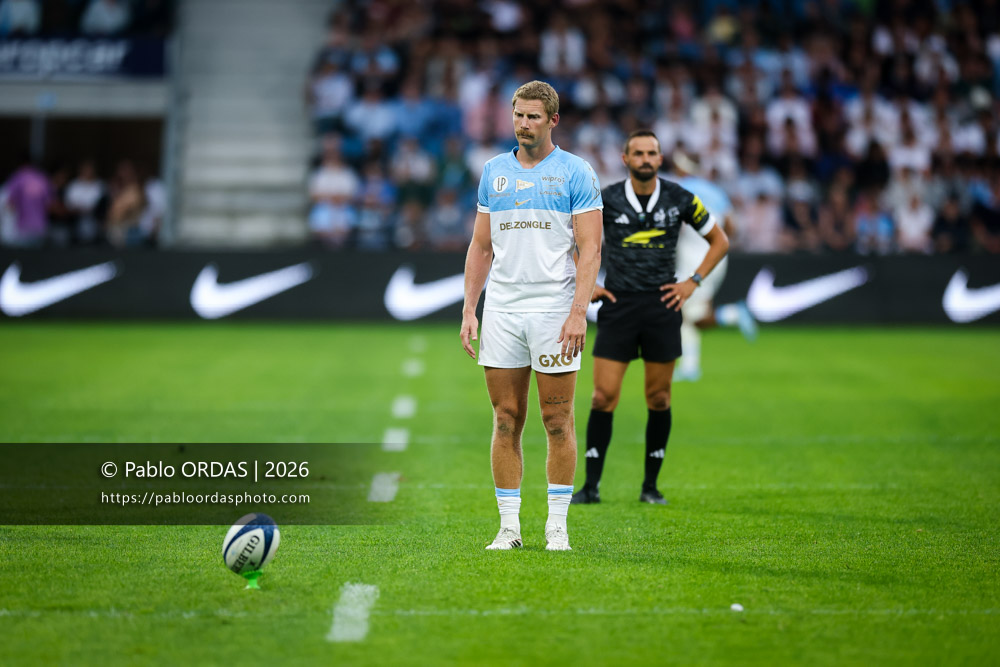 Rob du Preez, lors du match amical entre l'Aviron bayonnais et le Biarritz olympique, le 20 août 2026 au stade Jean Dauger de Bayonne, France (Photo Pablo ORDAS)
