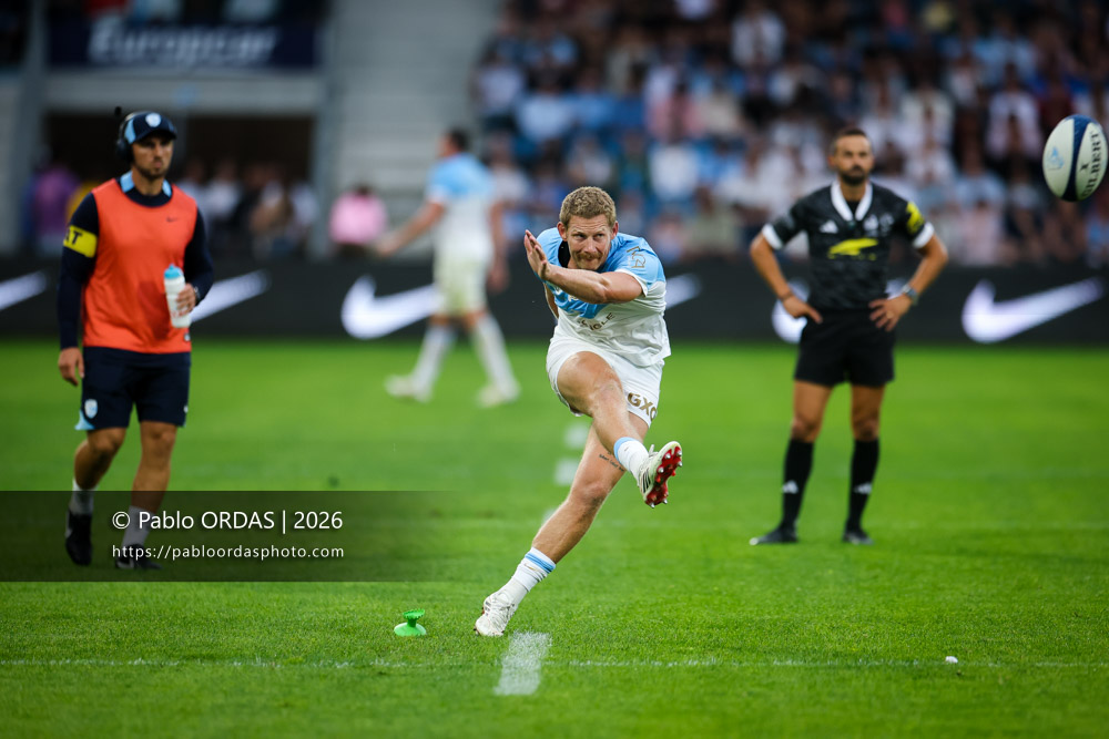 Rob du Preez, lors du match amical entre l'Aviron bayonnais et le Biarritz olympique, le 20 août 2026 au stade Jean Dauger de Bayonne, France (Photo Pablo ORDAS)