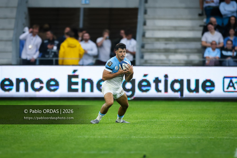 Yohan Orabé, lors du match amical entre l'Aviron bayonnais et le Biarritz olympique, le 20 août 2026 au stade Jean Dauger de Bayonne, France (Photo Pablo ORDAS)