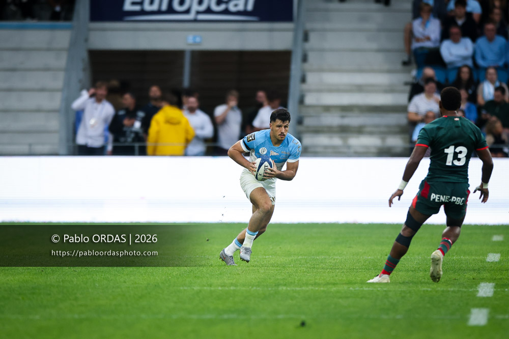 Yohan Orabé, lors du match amical entre l'Aviron bayonnais et le Biarritz olympique, le 20 août 2026 au stade Jean Dauger de Bayonne, France (Photo Pablo ORDAS)