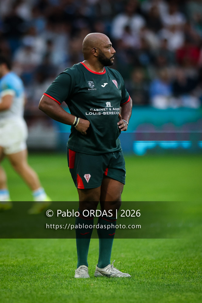 Alexandre Plantier, lors du match amical entre l'Aviron bayonnais et le Biarritz olympique, le 20 août 2026 au stade Jean Dauger de Bayonne, France (Photo Pablo ORDAS)