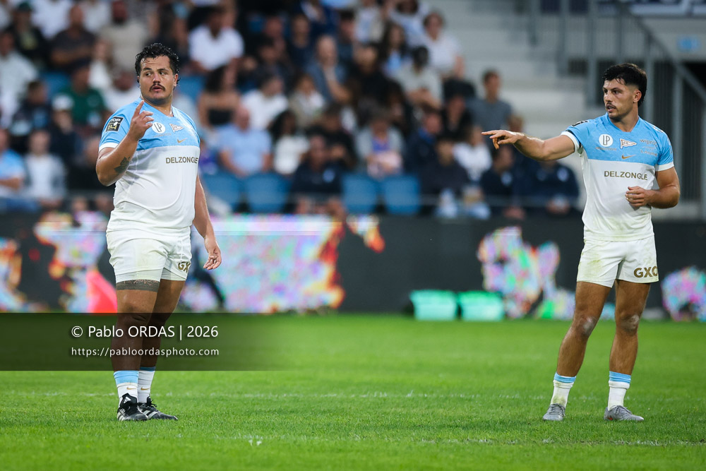 Lasha Macharashvili, lors du match amical entre l'Aviron bayonnais et le Biarritz olympique, le 20 août 2026 au stade Jean Dauger de Bayonne, France (Photo Pablo ORDAS)
