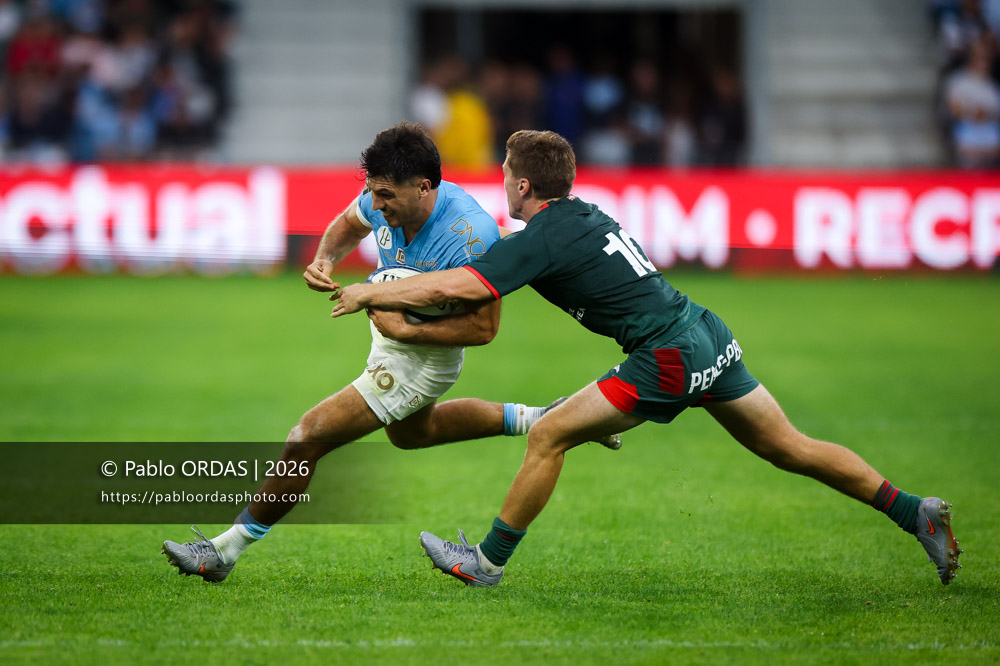 Yohan Orabé, lors du match amical entre l'Aviron bayonnais et le Biarritz olympique, le 20 août 2026 au stade Jean Dauger de Bayonne, France (Photo Pablo ORDAS)