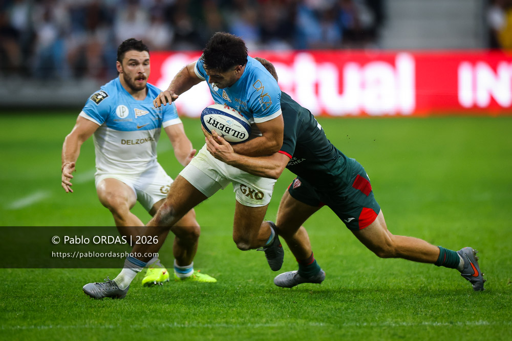 Yohan Orabé, lors du match amical entre l'Aviron bayonnais et le Biarritz olympique, le 20 août 2026 au stade Jean Dauger de Bayonne, France (Photo Pablo ORDAS)