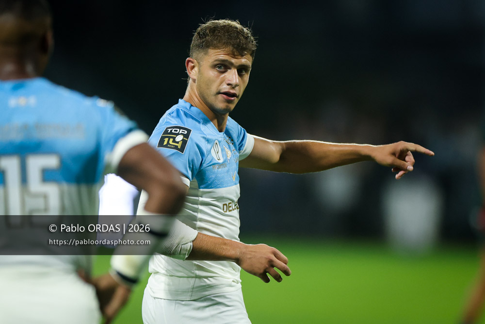 Arnaud Erbinartegaray, lors du match amical entre l'Aviron bayonnais et le Biarritz olympique, le 20 août 2026 au stade Jean Dauger de Bayonne, France (Photo Pablo ORDAS)