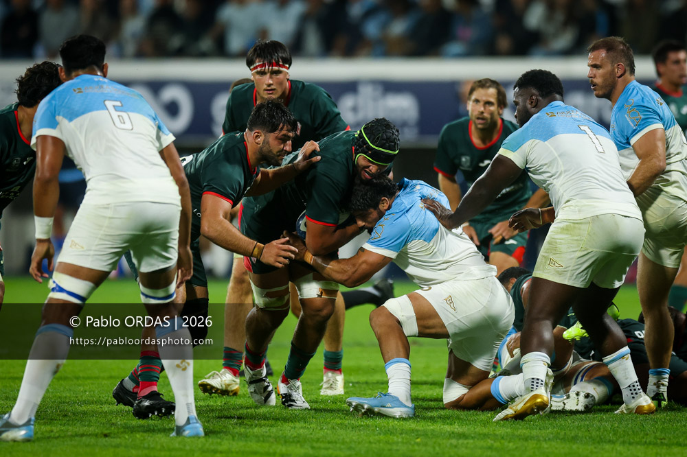 Aston Fortuin, lors du match amical entre l'Aviron bayonnais et le Biarritz olympique, le 20 août 2026 au stade Jean Dauger de Bayonne, France (Photo Pablo ORDAS)