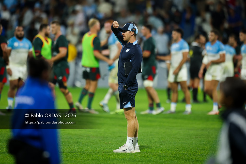 Nick Abendanon, lors du match amical entre l'Aviron bayonnais et le Biarritz olympique, le 20 août 2026 au stade Jean Dauger de Bayonne, France (Photo Pablo ORDAS)
