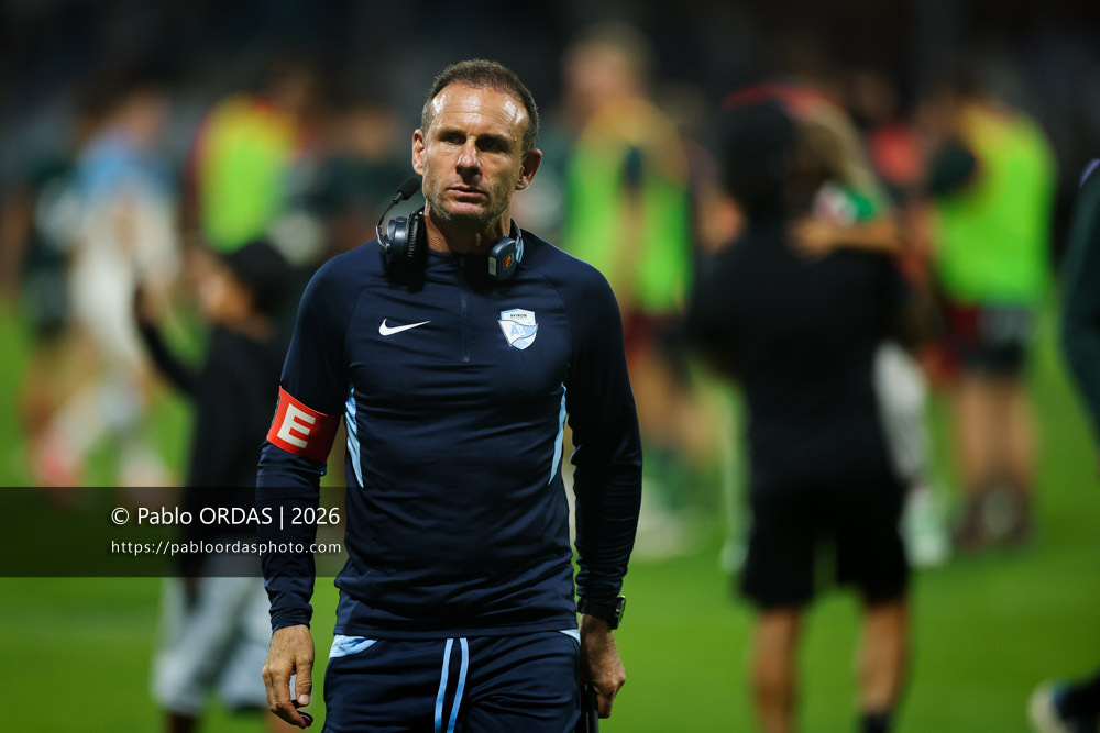 Gerard Fraser, lors du match amical entre l'Aviron bayonnais et le Biarritz olympique, le 20 août 2026 au stade Jean Dauger de Bayonne, France (Photo Pablo ORDAS)