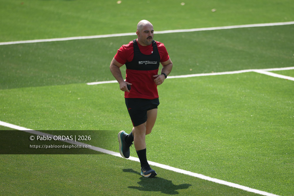 Quentin Samaran, lors d'un entraînement avec le Biarritz olympique, le 9 juillet 2026 au stade Aguiléra de Biarritz, France (Photo Pablo ORDAS)