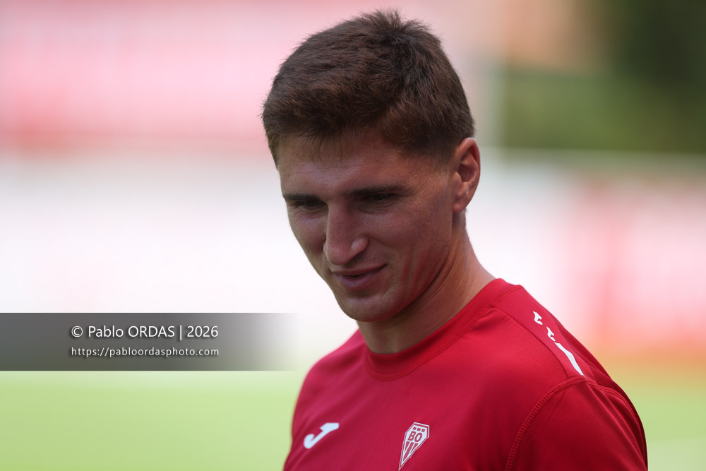 Thomas Dolhagaray, lors d'un entraînement avec le Biarritz olympique, le 9 juillet 2026 au stade Aguiléra de Biarritz, France (Photo Pablo ORDAS)