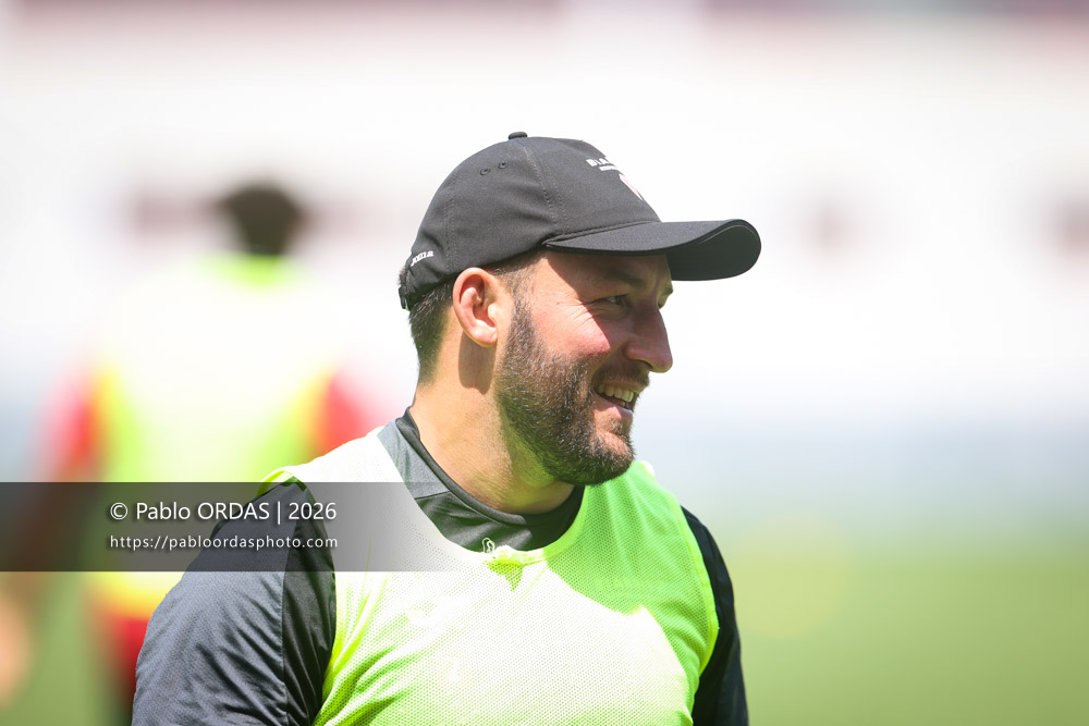 Iban Hiriart-Urruty, lors d'un entraînement avec le Biarritz olympique, le 9 juillet 2026 au stade Aguiléra de Biarritz, France (Photo Pablo ORDAS)