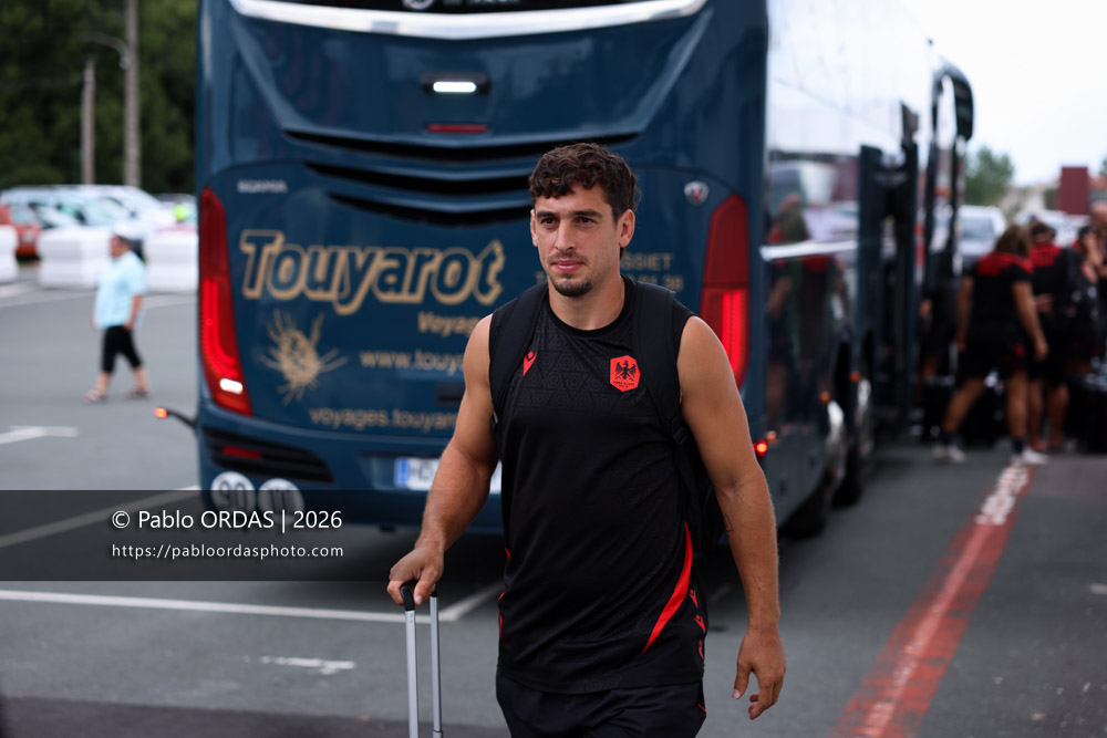 Bautista Ezcurra, lors du match de Pro D2 entre le Biarritz olympique et Nissa Rugby, le 27 août 2026 au stade Aguiléra de Biarritz, France (Photo Pablo ORDAS)