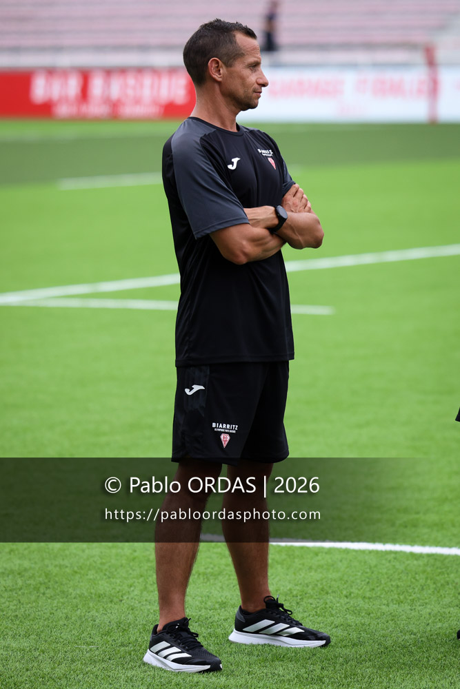 Thomas Drouin, lors du match de Pro D2 entre le Biarritz olympique et Nissa Rugby, le 27 août 2026 au stade Aguiléra de Biarritz, France (Photo Pablo ORDAS)