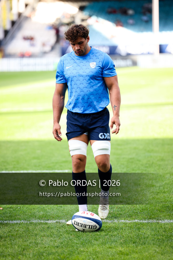 Alexandre Fischer, lors du match amical entre l'Aviron bayonnais et le Stade toulousain, le 28 août 2026 au stade Jean Dauger de Bayonne, France (Photo Pablo ORDAS)