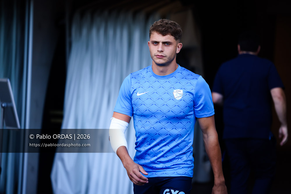 Arnaud Erbinartegaray, lors du match amical entre l'Aviron bayonnais et le Stade toulousain, le 28 août 2026 au stade Jean Dauger de Bayonne, France (Photo Pablo ORDAS)