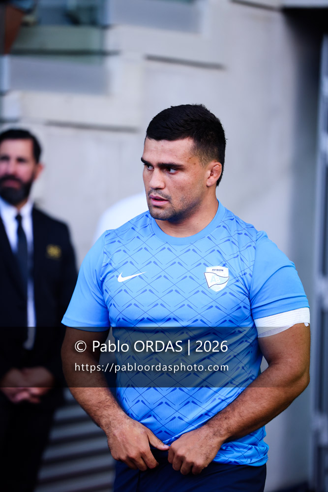 Guillaume Cramont, lors du match amical entre l'Aviron bayonnais et le Stade toulousain, le 28 août 2026 au stade Jean Dauger de Bayonne, France (Photo Pablo ORDAS)