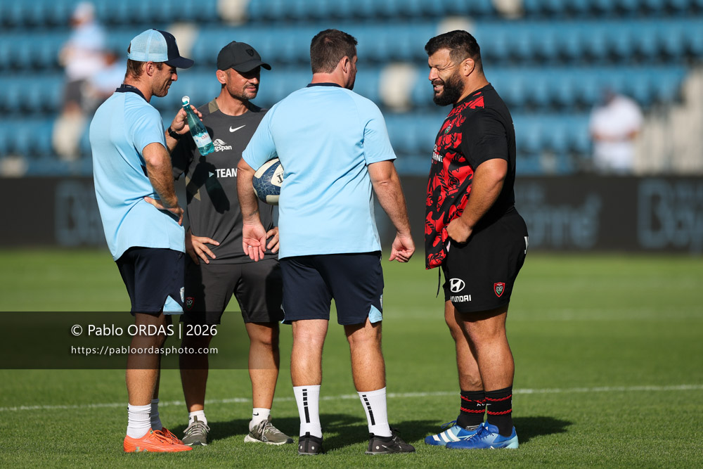 Rabah Slimani, lors du match de Top 14 entre l'Aviron bayonnais et Toulon, le 5 septembre 2026 au stade Jean Dauger de Bayonne, France (Photo Pablo ORDAS)