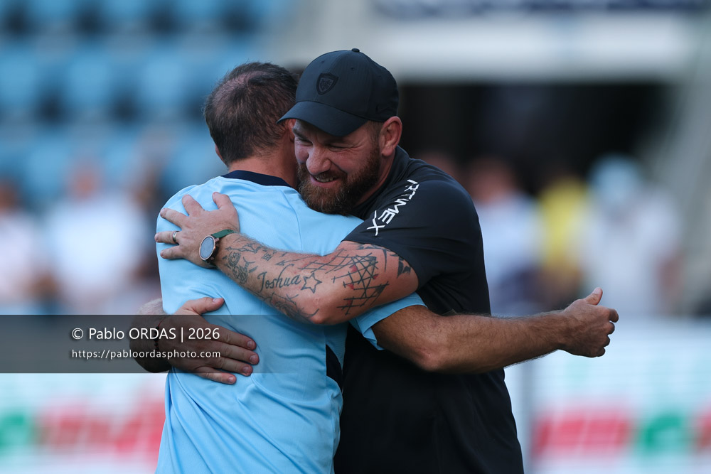 Cédric Béal, lors du match de Top 14 entre l'Aviron bayonnais et Toulon, le 5 septembre 2026 au stade Jean Dauger de Bayonne, France (Photo Pablo ORDAS)