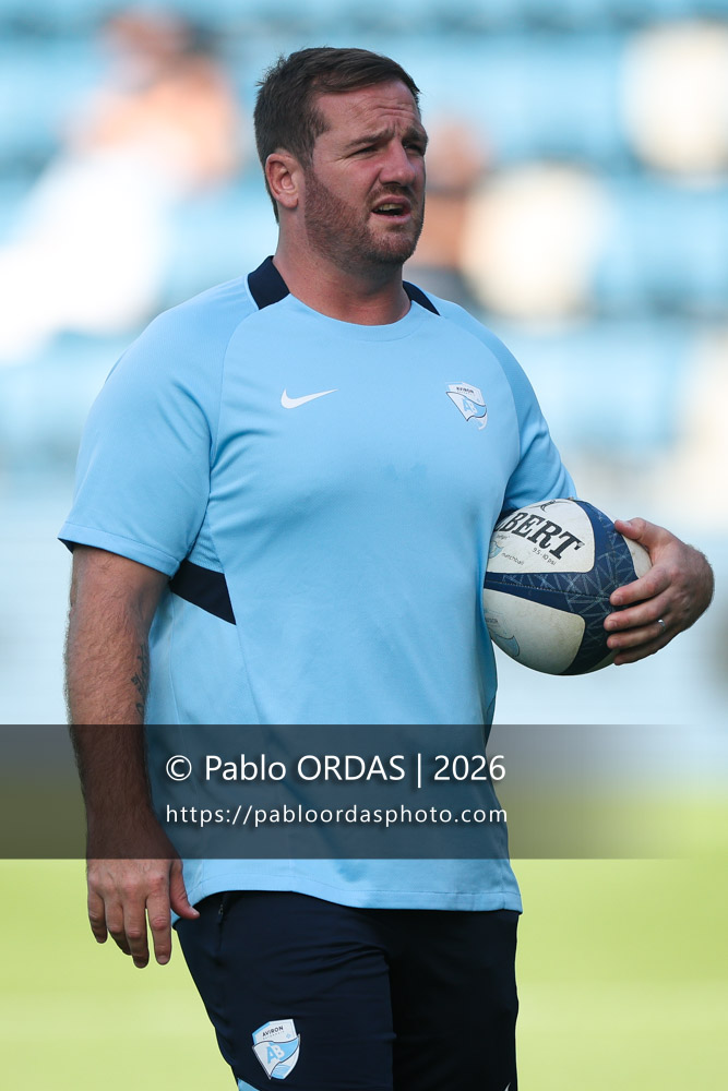 Camille Lopez, lors du match de Top 14 entre l'Aviron bayonnais et Toulon, le 5 septembre 2026 au stade Jean Dauger de Bayonne, France (Photo Pablo ORDAS)