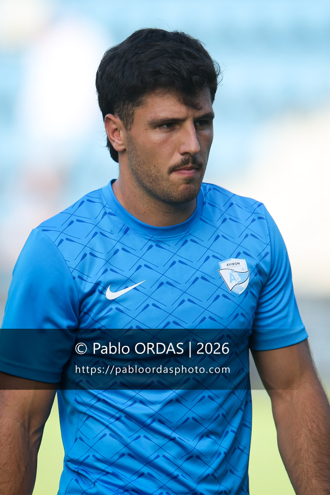 Yohan Orabé, lors du match de Top 14 entre l'Aviron bayonnais et Toulon, le 5 septembre 2026 au stade Jean Dauger de Bayonne, France (Photo Pablo ORDAS)*