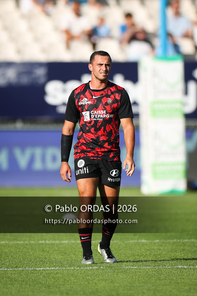 Mathieu Smaïli, lors du match de Top 14 entre l'Aviron bayonnais et Toulon, le 5 septembre 2026 au stade Jean Dauger de Bayonne, France (Photo Pablo ORDAS)