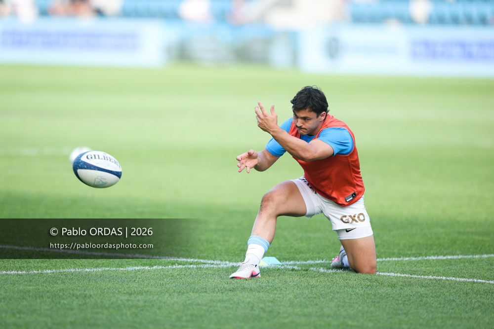 Baptiste Tilloles, lors du match de Top 14 entre l'Aviron bayonnais et Toulon, le 5 septembre 2026 au stade Jean Dauger de Bayonne, France (Photo Pablo ORDAS)